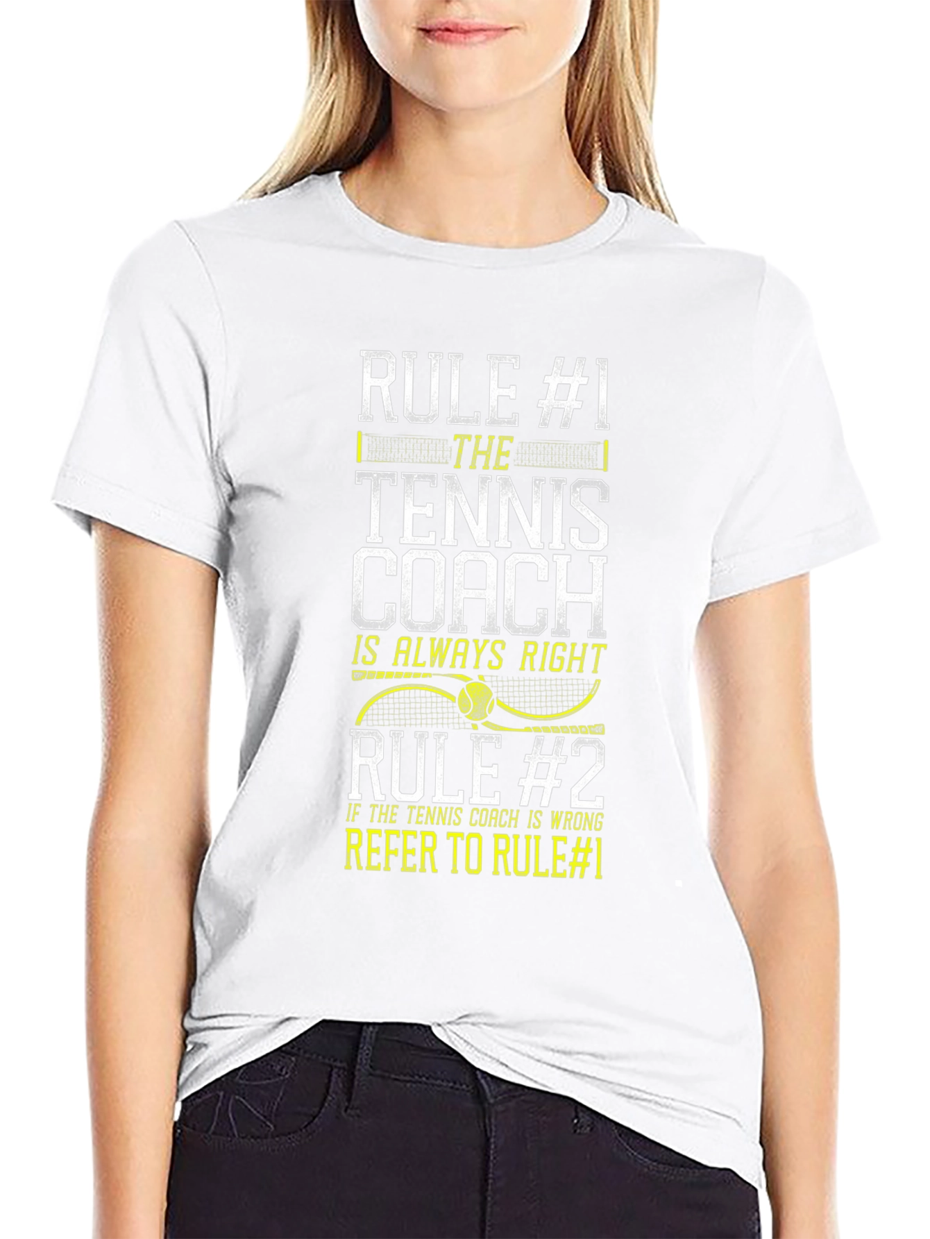 Tennis Coach Rules Graphic T-Shirt