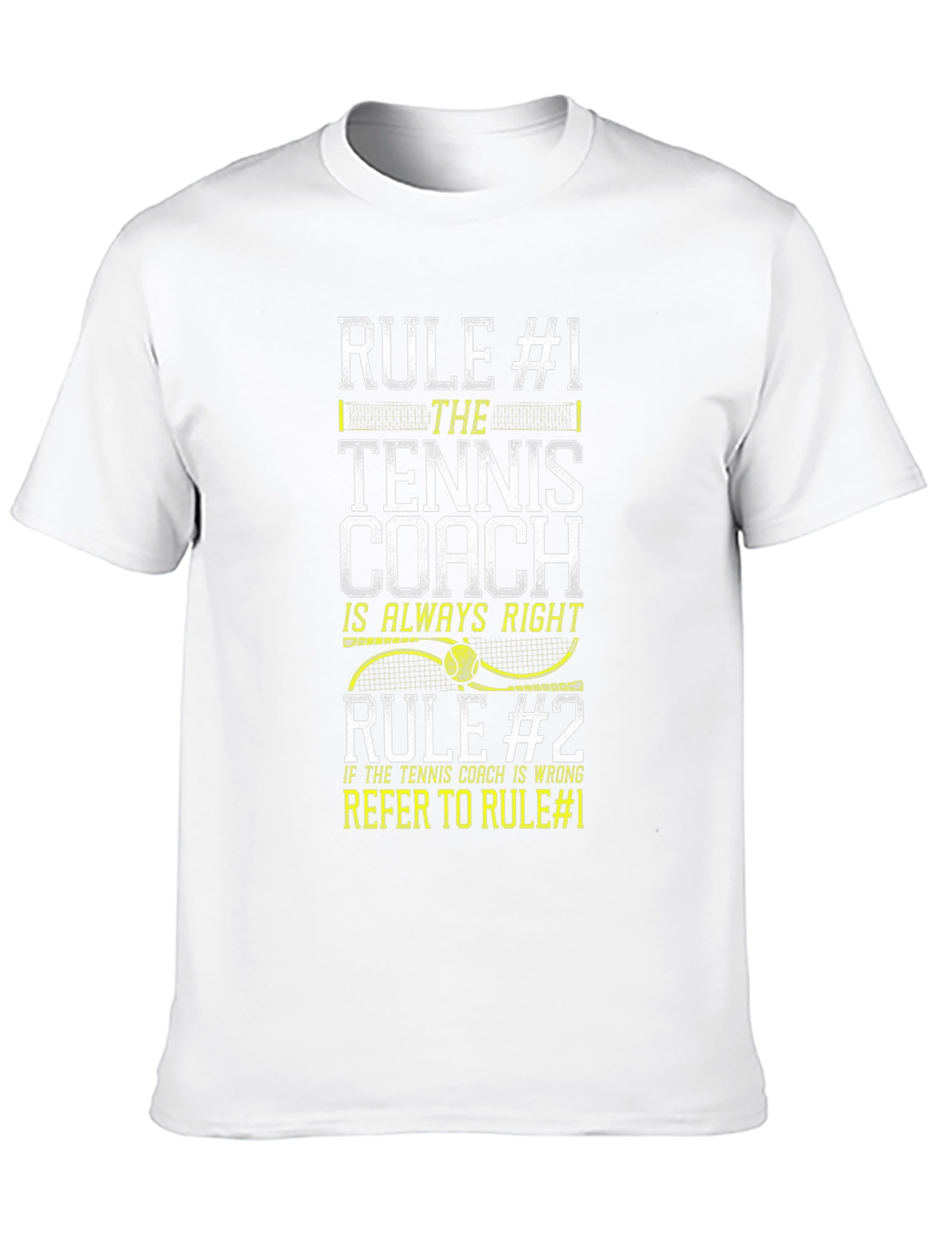 Tennis Coach Rules Graphic T-Shirt