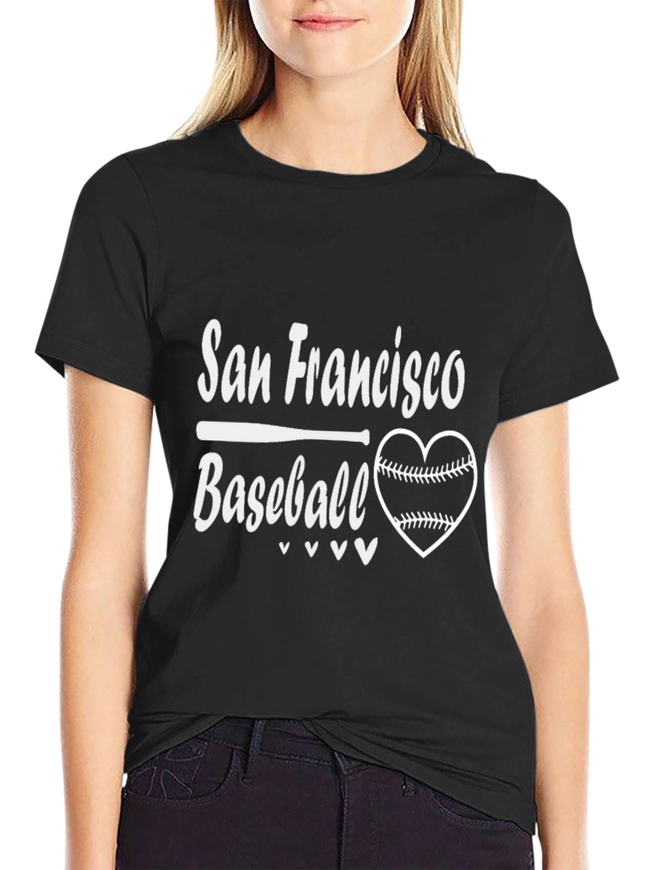 San Francisco Baseball Heart Graphic Tee