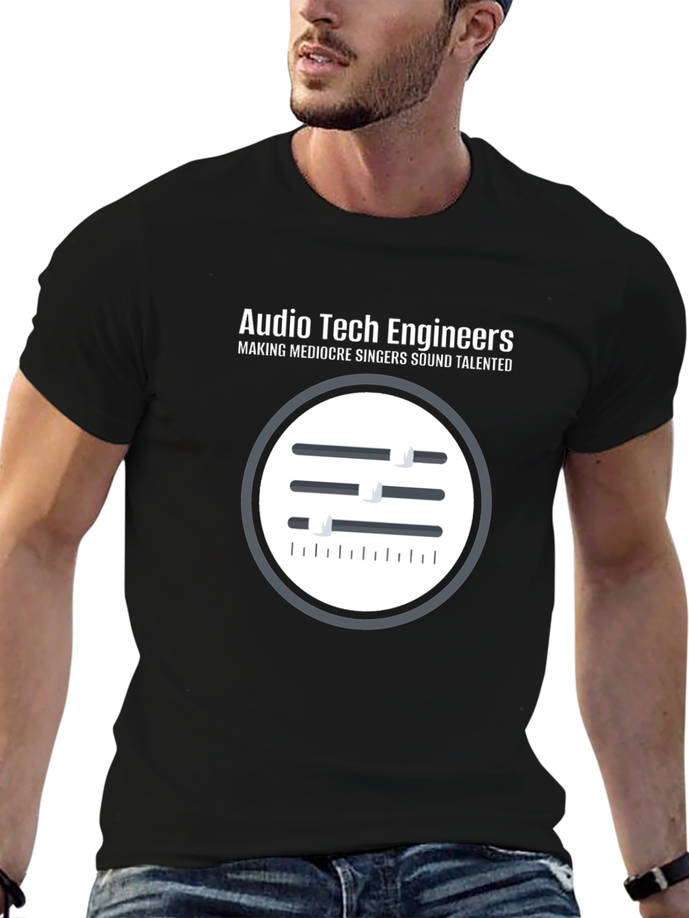 Audio Tech Engineers T-Shirt - Sound Mixer Design