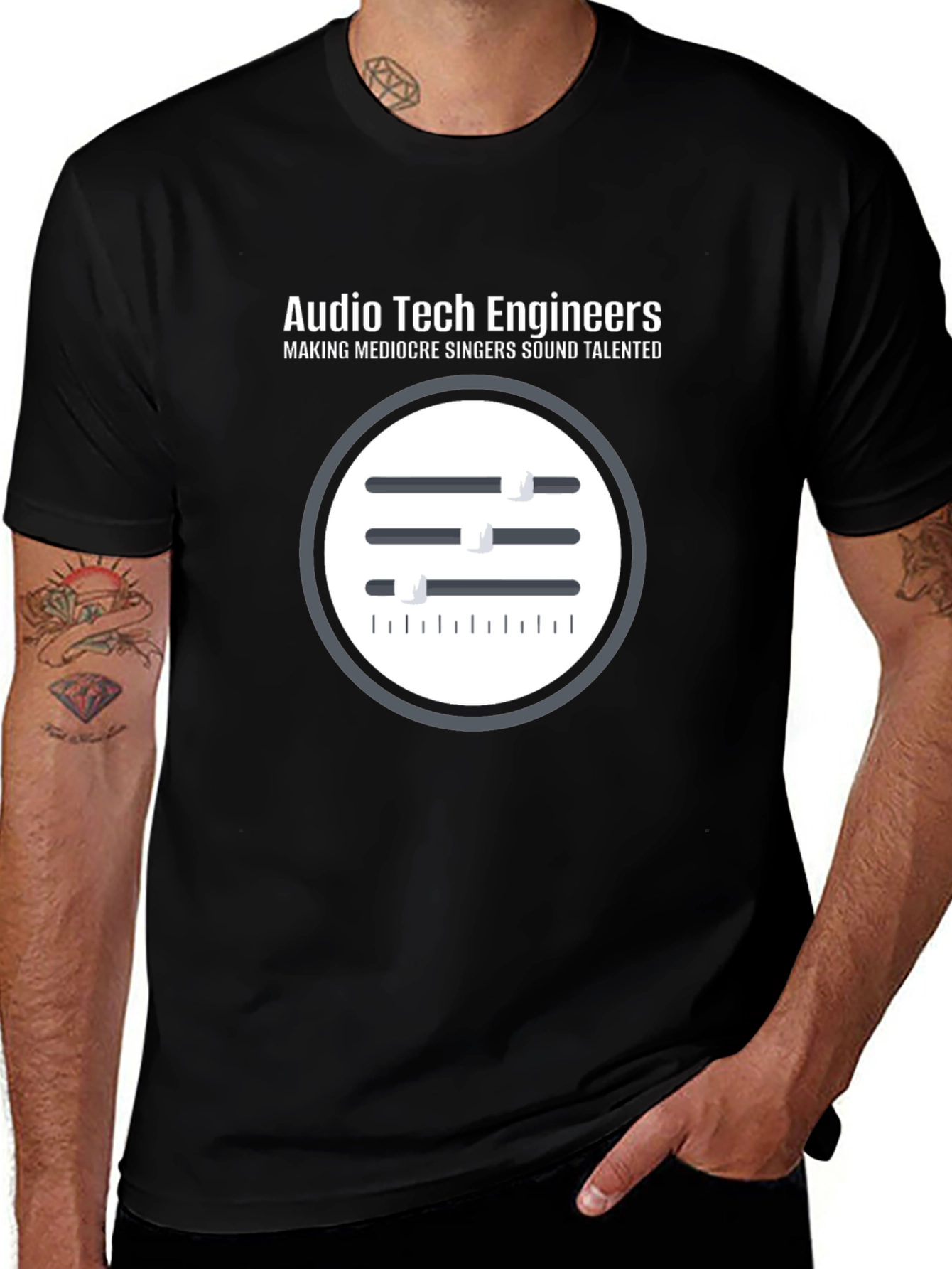 Audio Tech Engineers T-Shirt - Sound Mixer Design