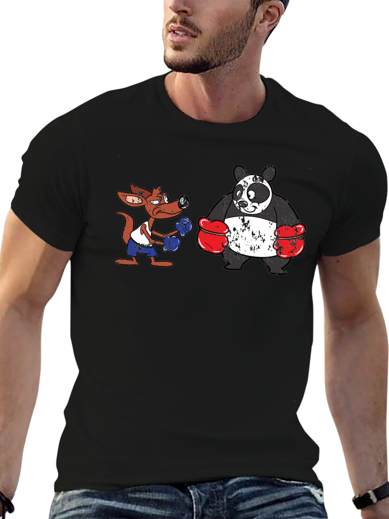 Cartoon Animal Boxing T-Shirt