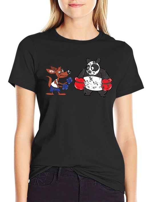 Cartoon Animal Boxing T-Shirt