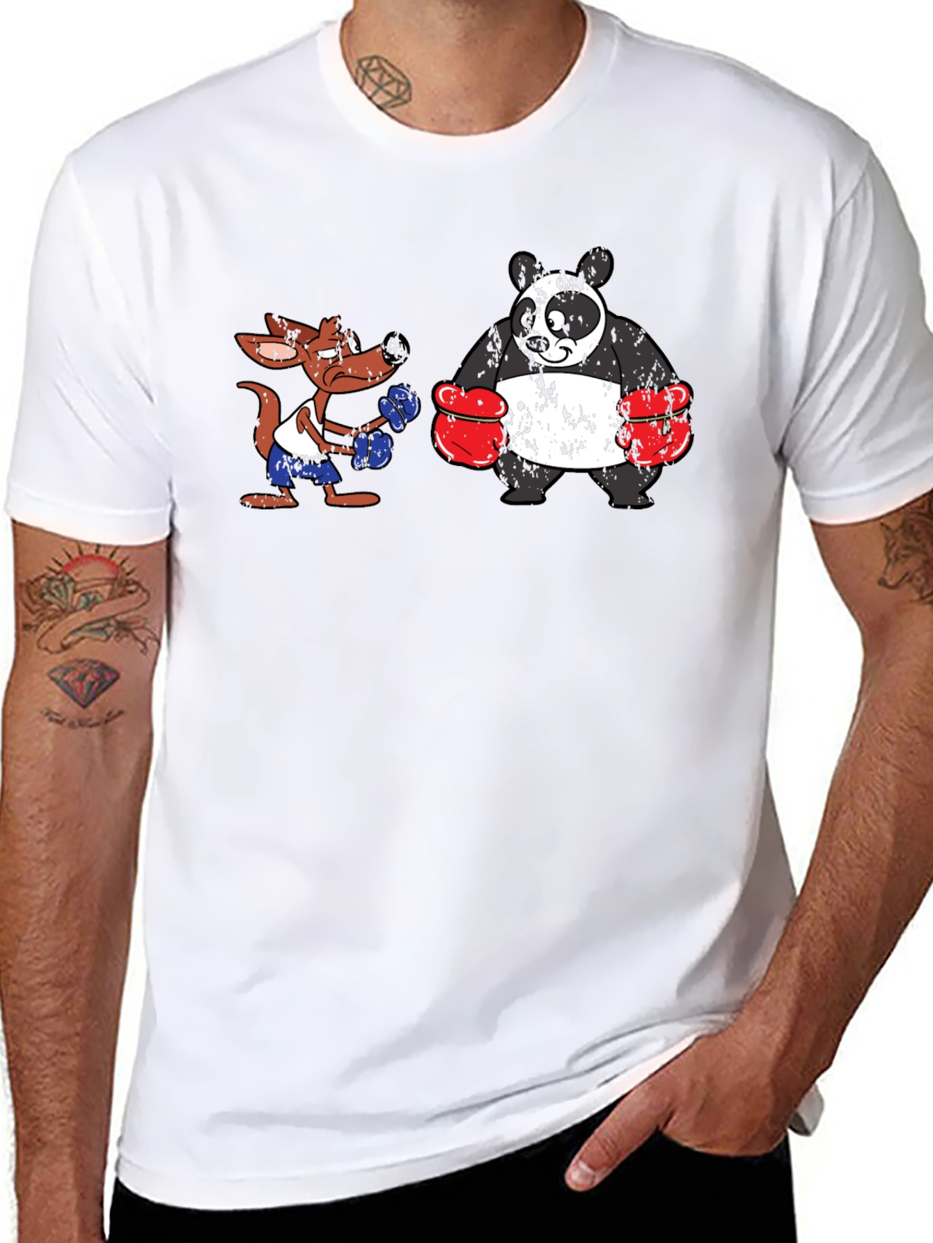 Cartoon Animal Boxing T-Shirt