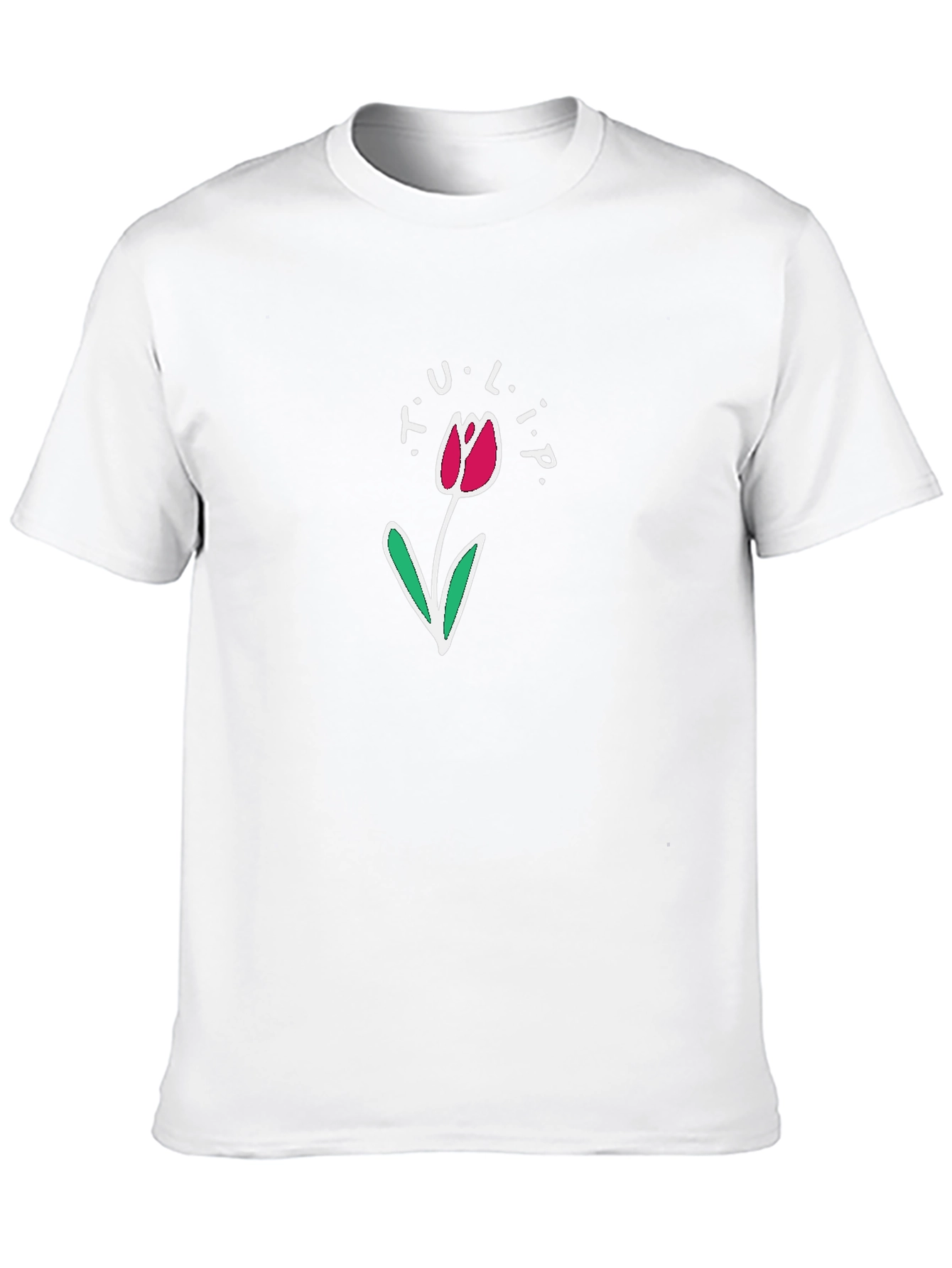 Tulip Graphic T-Shirt - Black Casual Tee