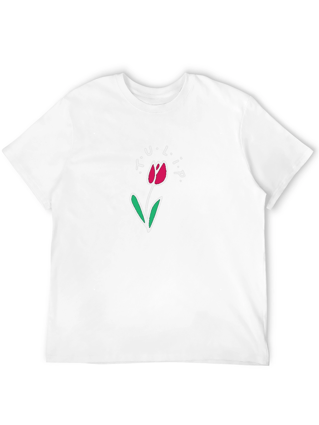 Tulip Graphic T-Shirt - Black Casual Tee