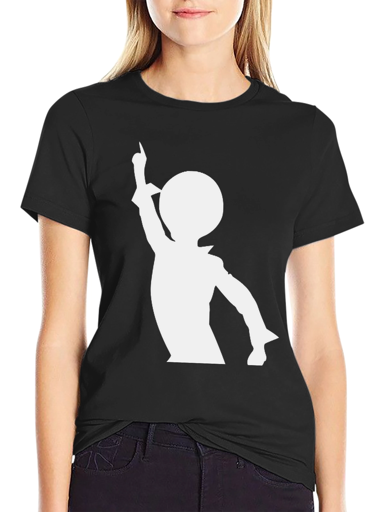 Retro Silhouette Graphic Tee - Black