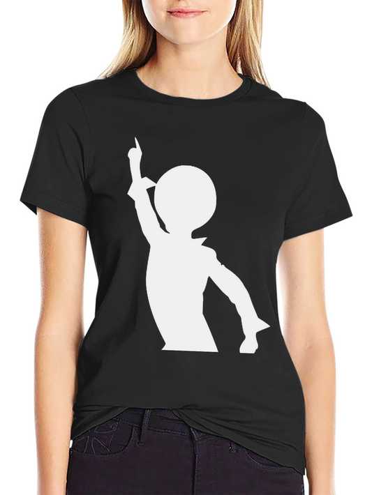 Retro Silhouette Graphic Tee - Black