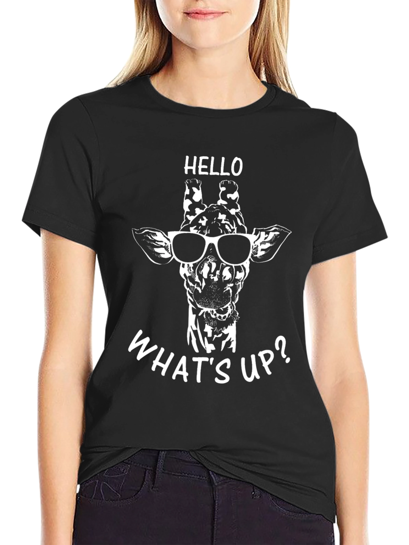 Cool Giraffe Graphic Tee - Hello Whats Up?