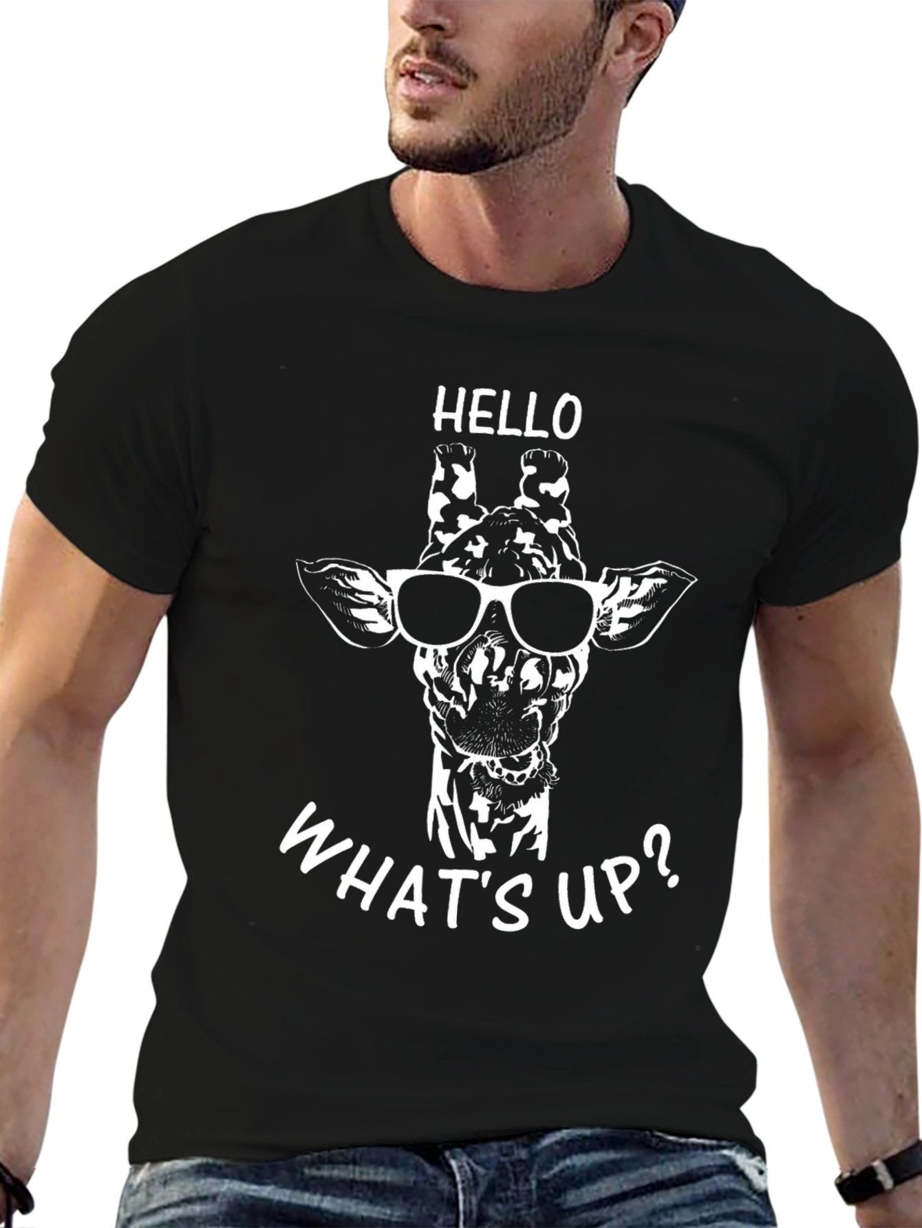 Cool Giraffe Graphic Tee - Hello Whats Up?