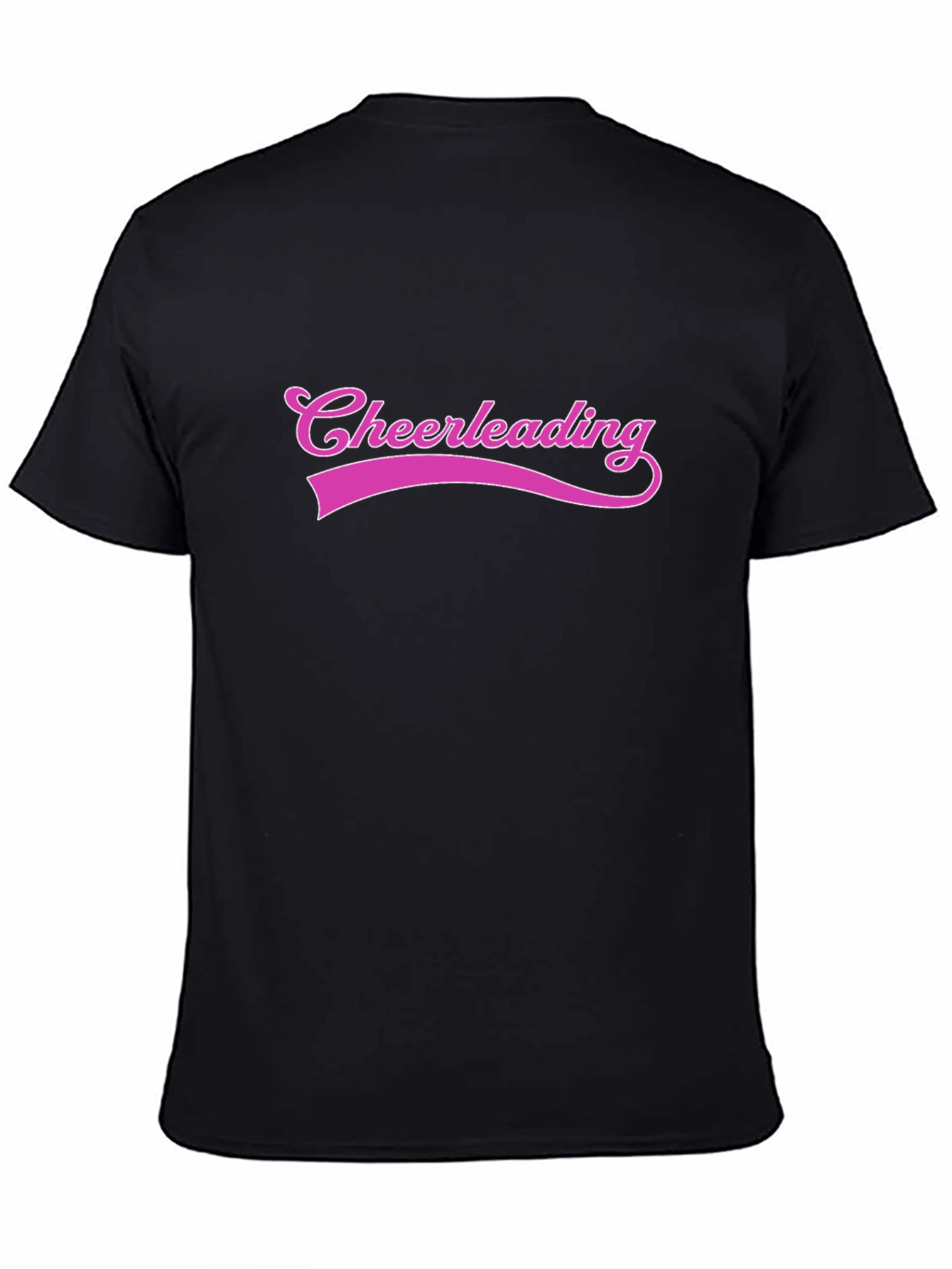 Cheerleading Graphic Tee - Black Cotton T-Shirt