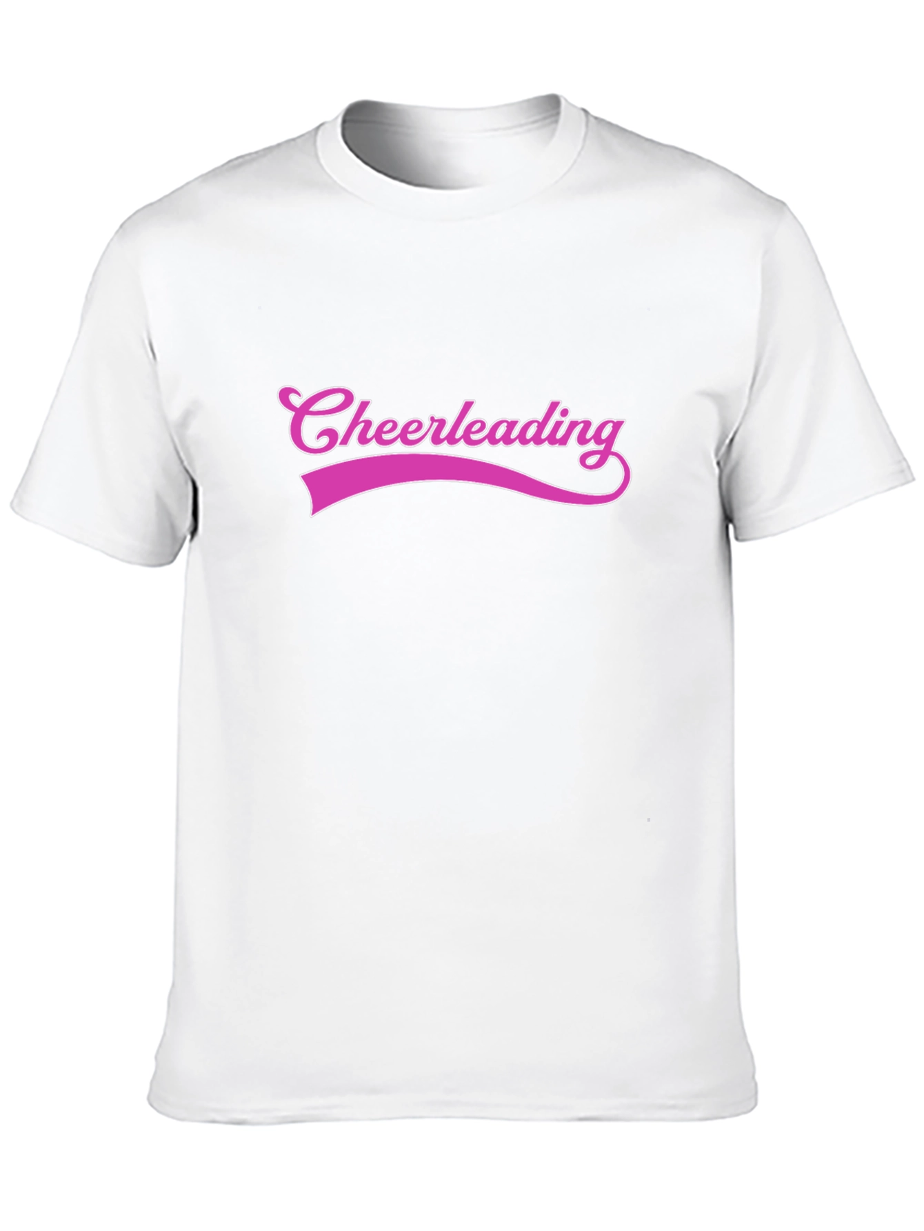 Cheerleading Graphic Tee - Black Cotton T-Shirt