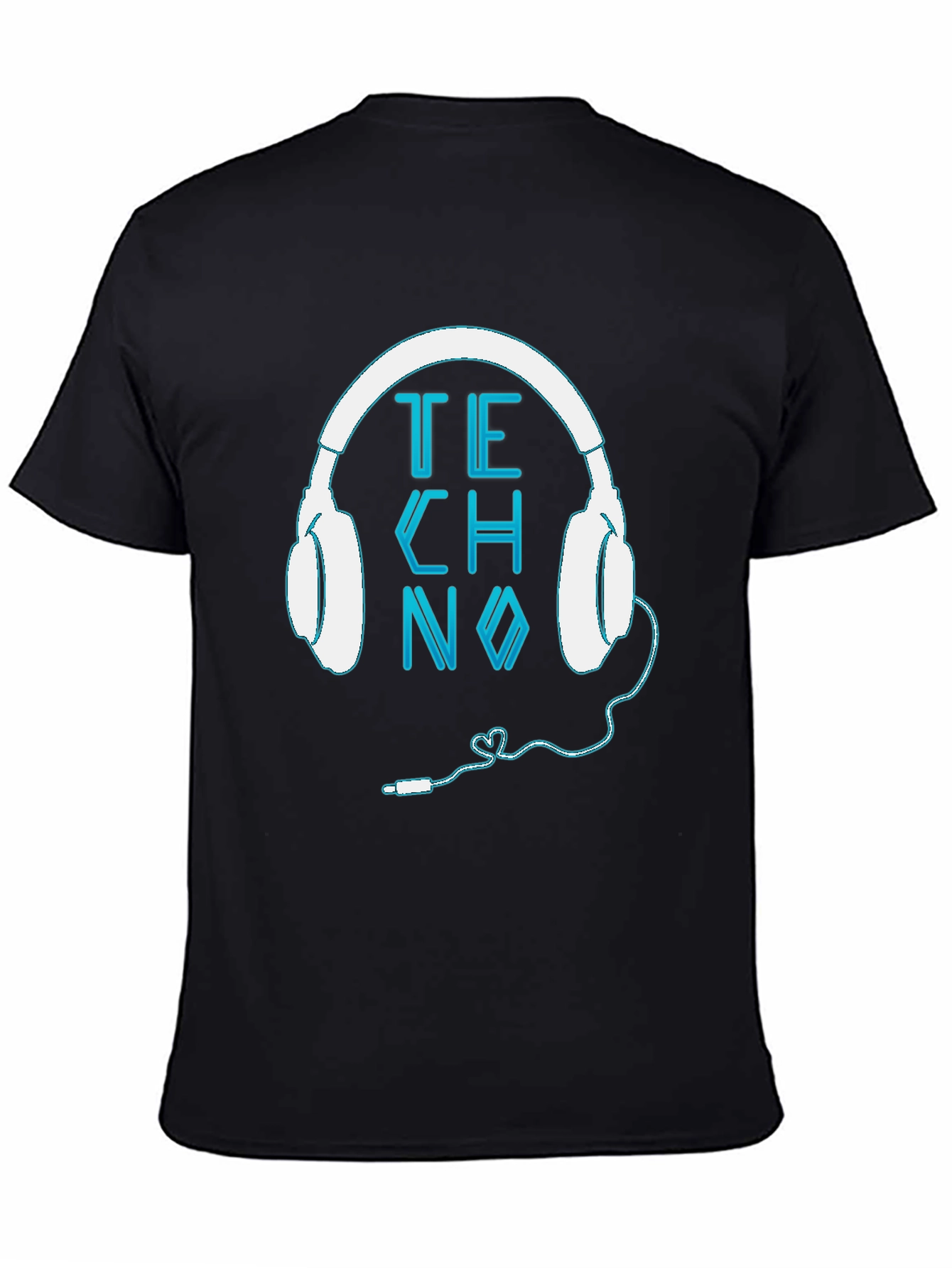 Techno Music Headphone T-Shirt - Cool Graphic Tee