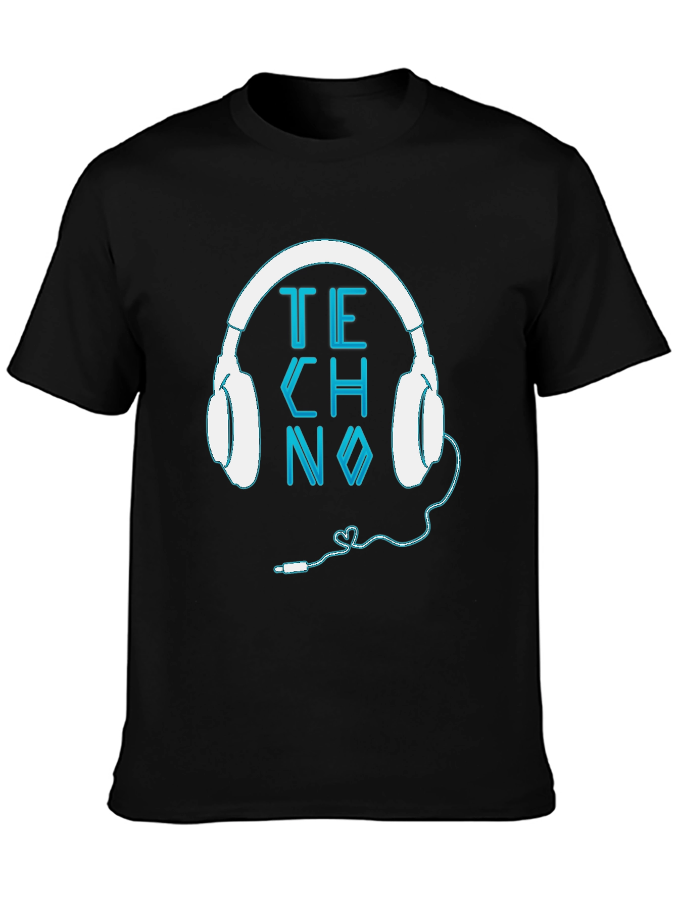 Techno Music Headphone T-Shirt - Cool Graphic Tee