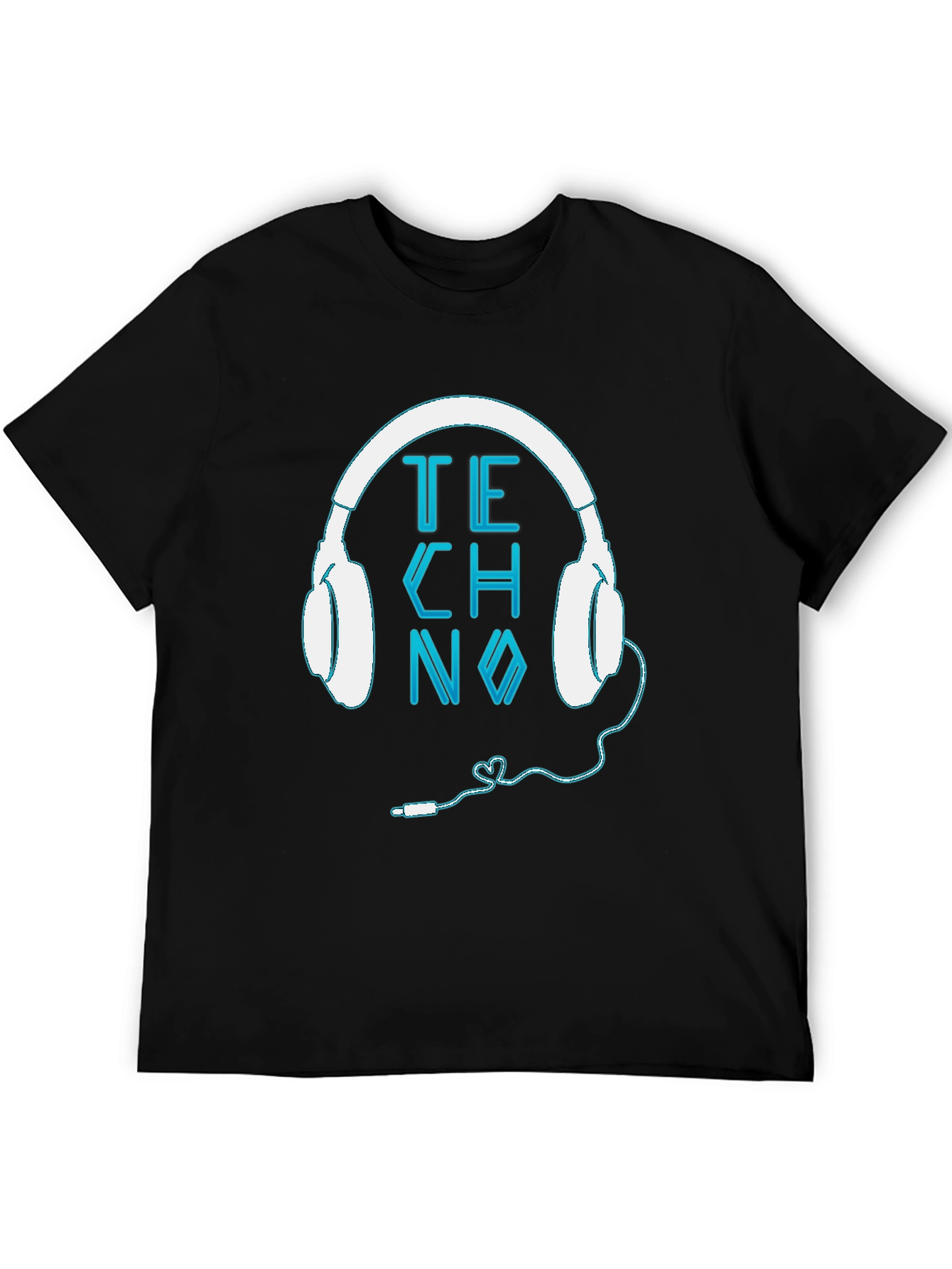 Techno Music Headphone T-Shirt - Cool Graphic Tee