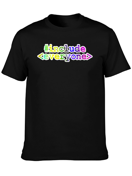#Include Everyone T-Shirt - Rainbow Design