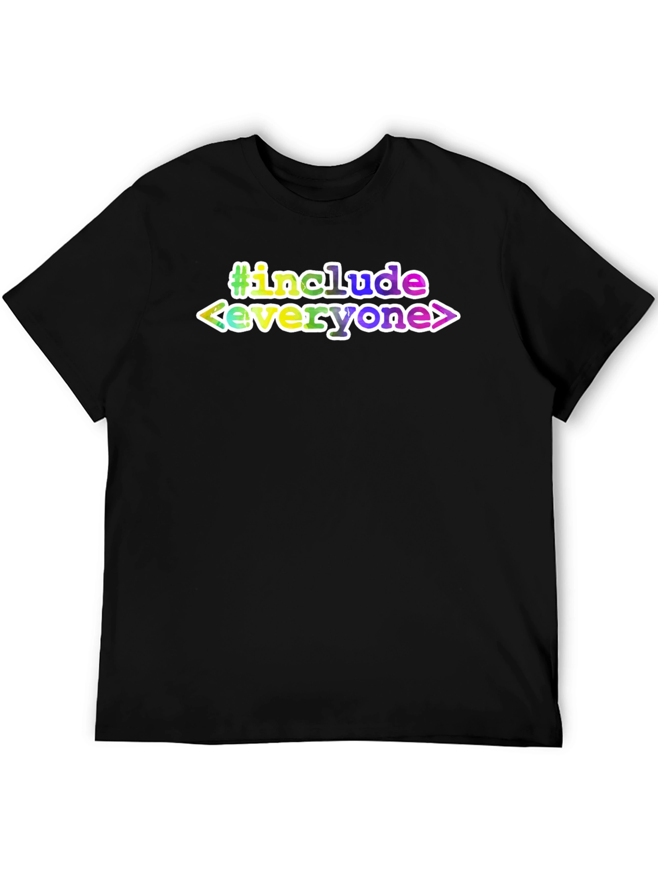 #Include Everyone T-Shirt - Rainbow Design