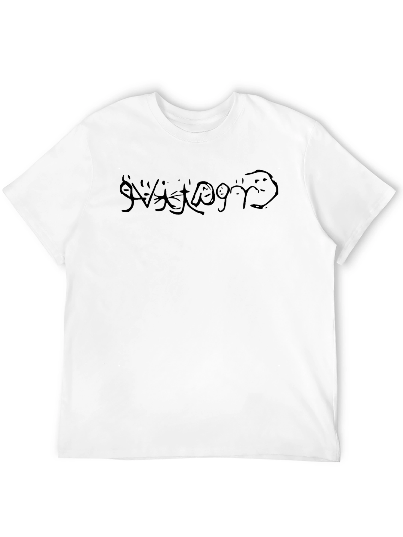 Abstract Graphic Black Tee Shirt