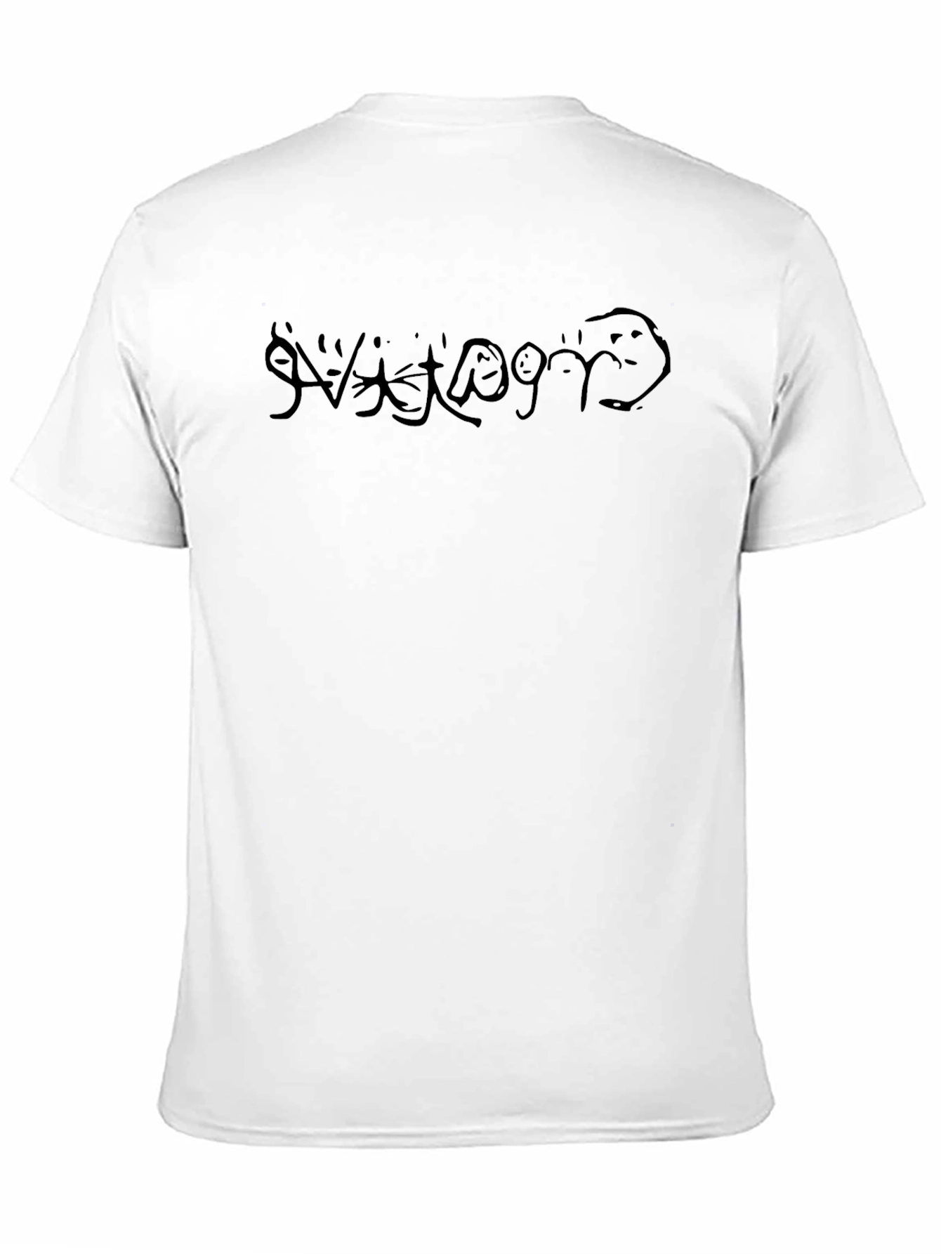 Abstract Graphic Black Tee Shirt