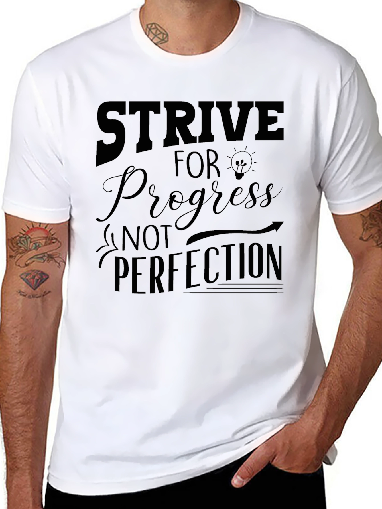 Strive for Progress T-Shirt - Motivational Tee