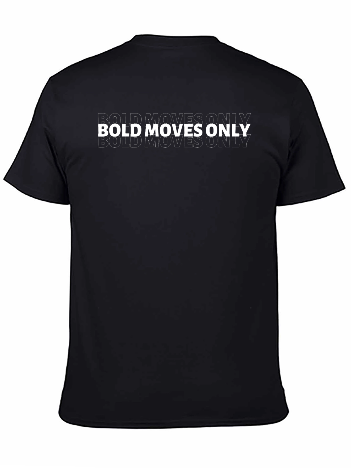 Bold Moves Only Graphic Tee - Stylish Black T-Shirt