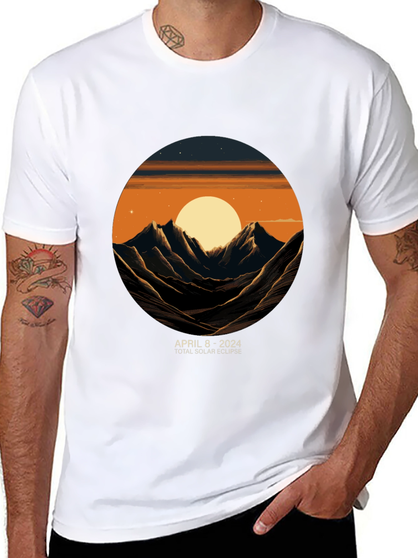 April 8 2024 Total Solar Eclipse Graphic Tee