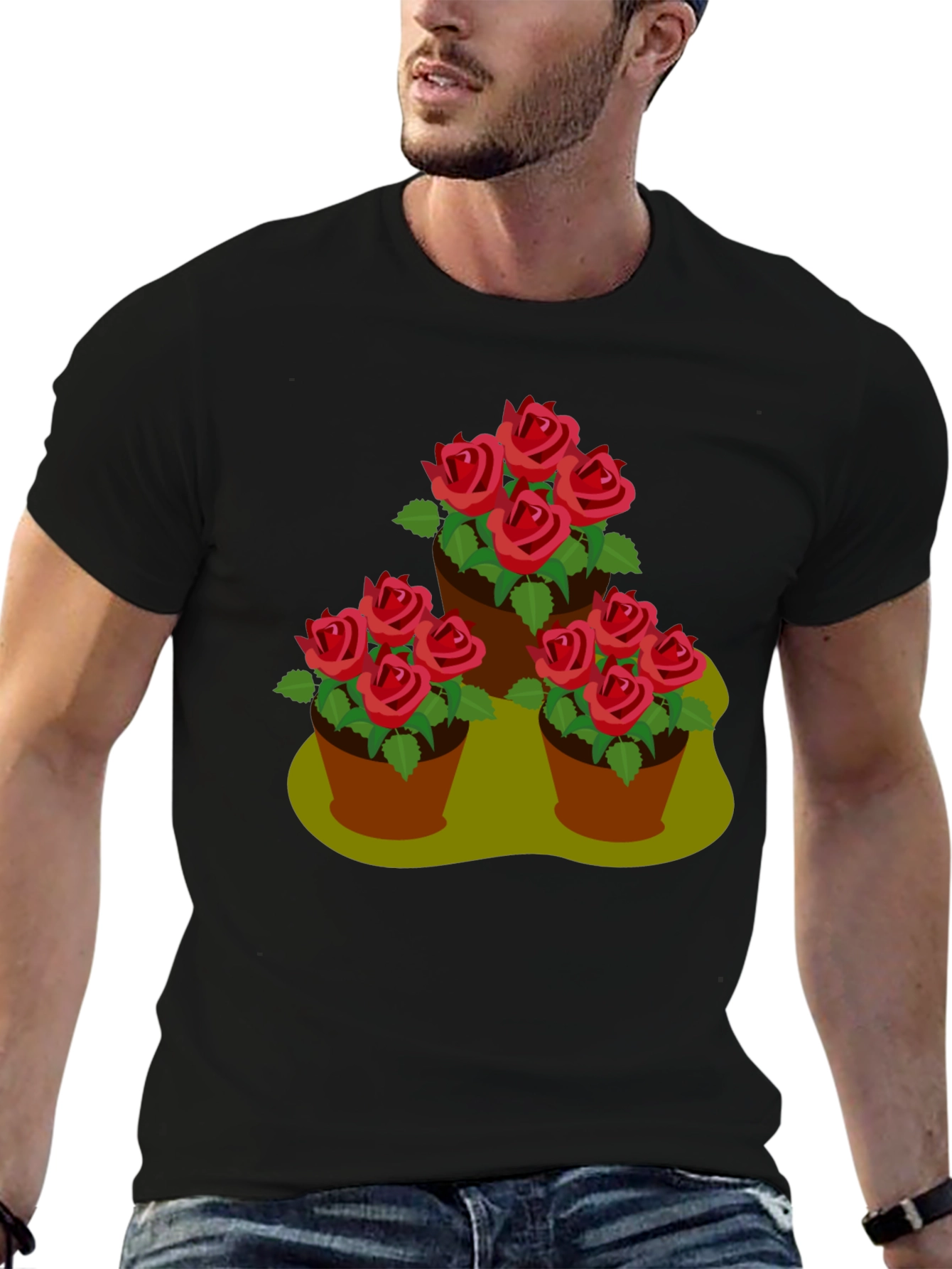 Rose Pot Trio Graphic T-Shirt