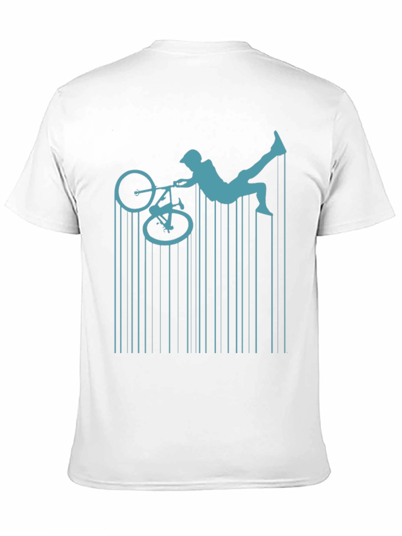 BMX Rider Barcode T-Shirt | Stunt Bike Graphic Tee