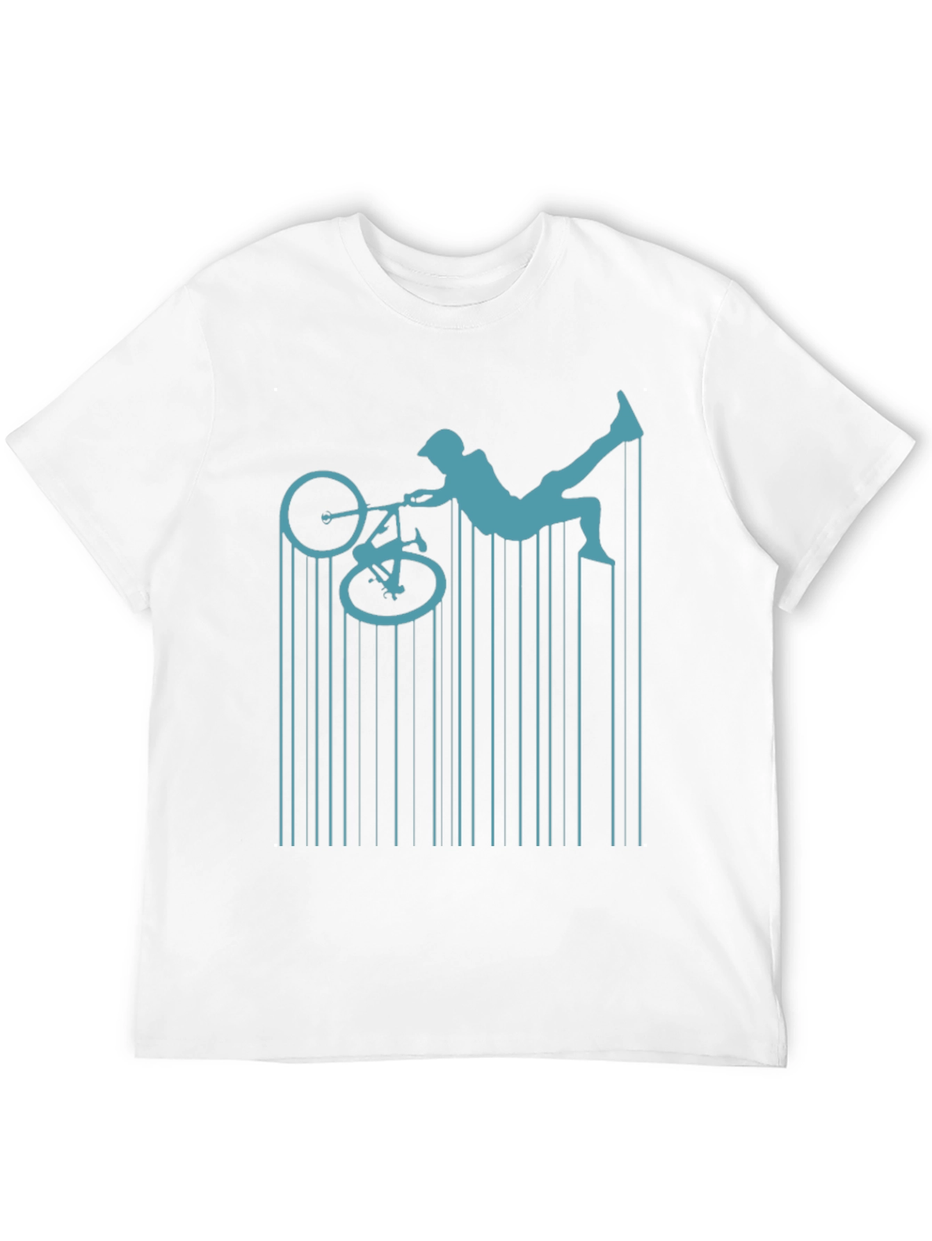 BMX Rider Barcode T-Shirt | Stunt Bike Graphic Tee