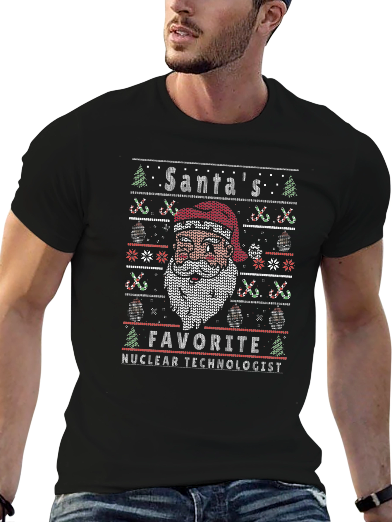 Santas Favorite Nuclear Technologist Christmas T-Shirt