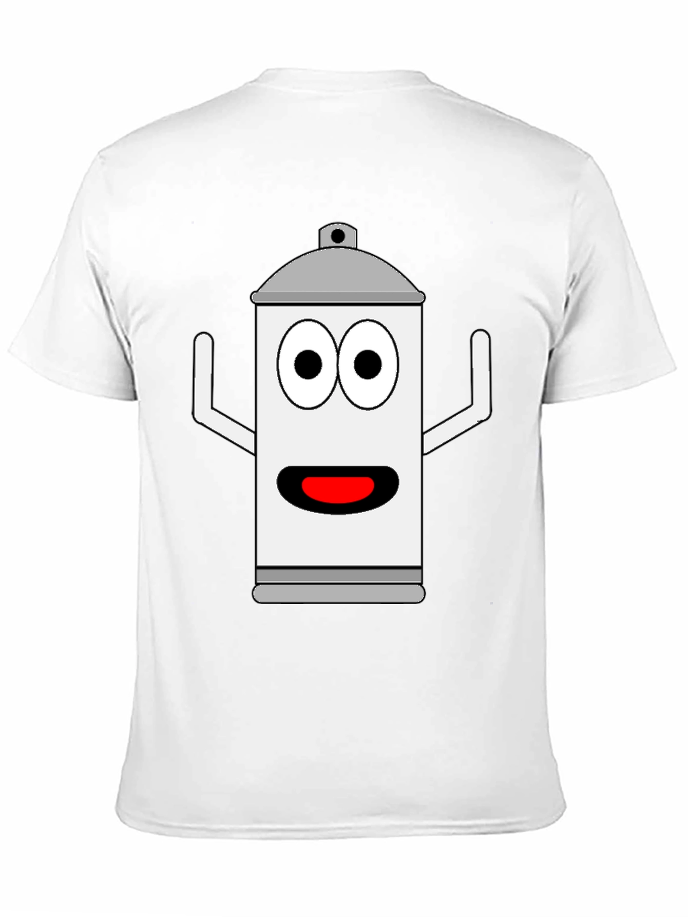 Spray Can Cartoon Graphic Tee - Black
