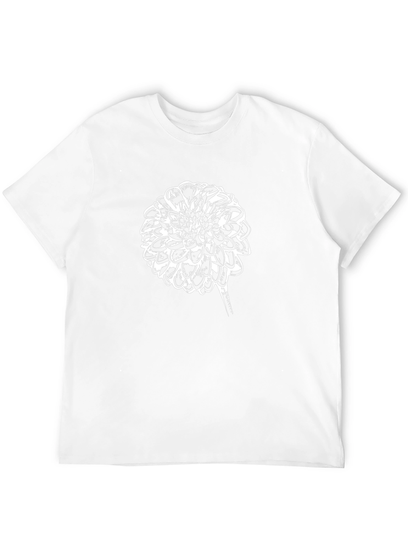 Black T-Shirt with Floral Graphic
