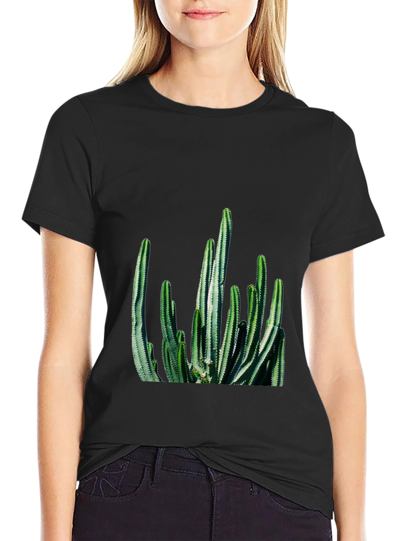 Cactus Graphic Tee - Black