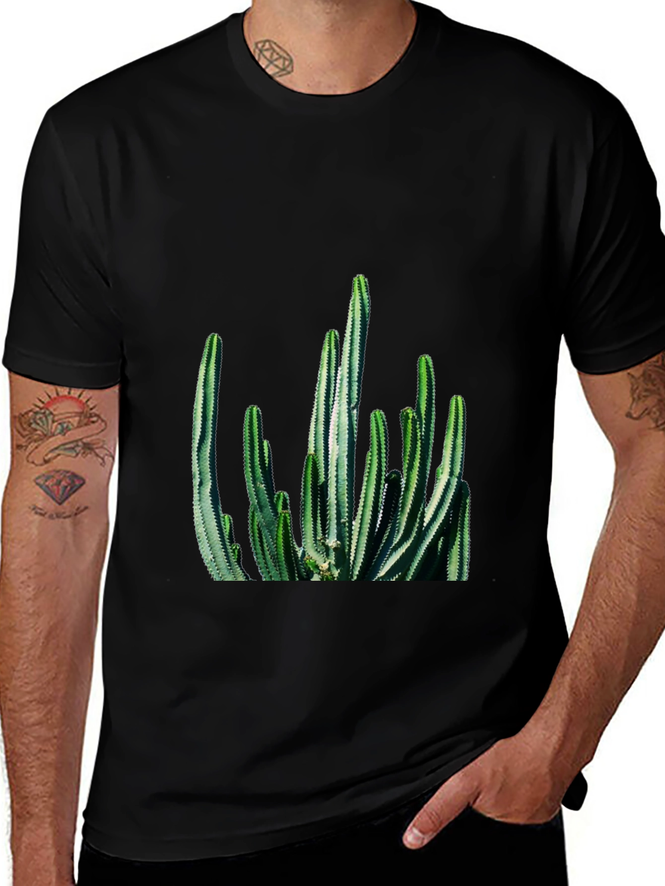Cactus Graphic Tee - Black