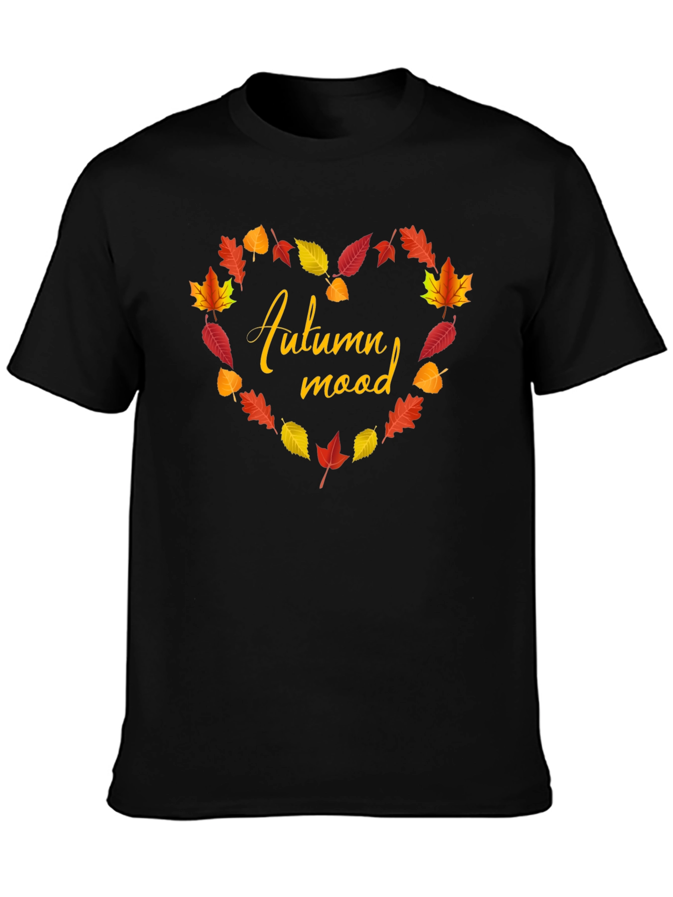 Autumn Mood Leaves Heart T-Shirt