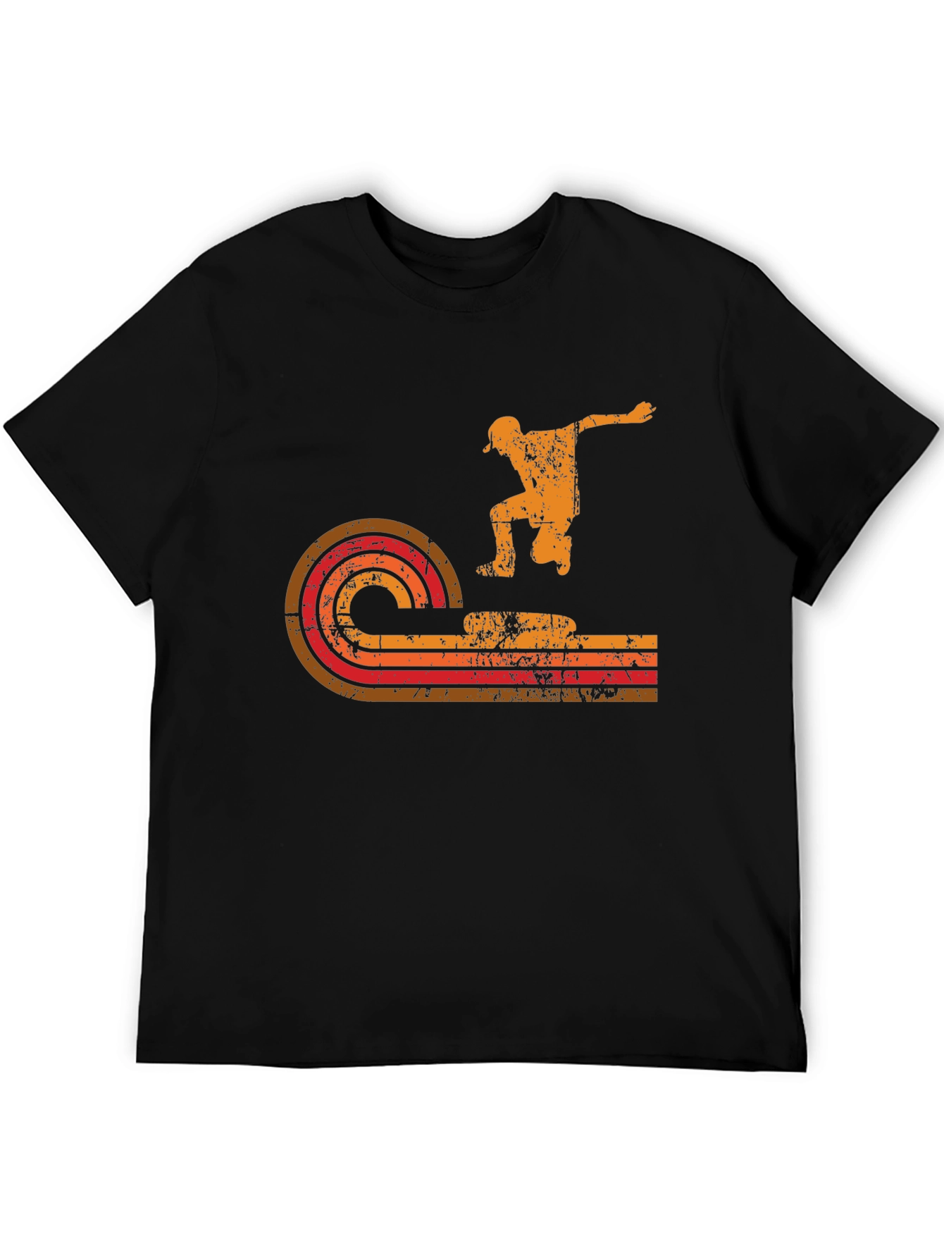 Retro Skater Graphic Tee - Black