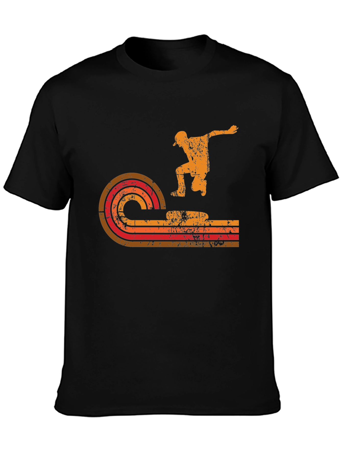 Retro Skater Graphic Tee - Black