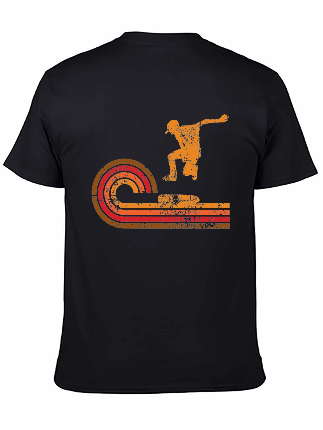 Retro Skater Graphic Tee - Black