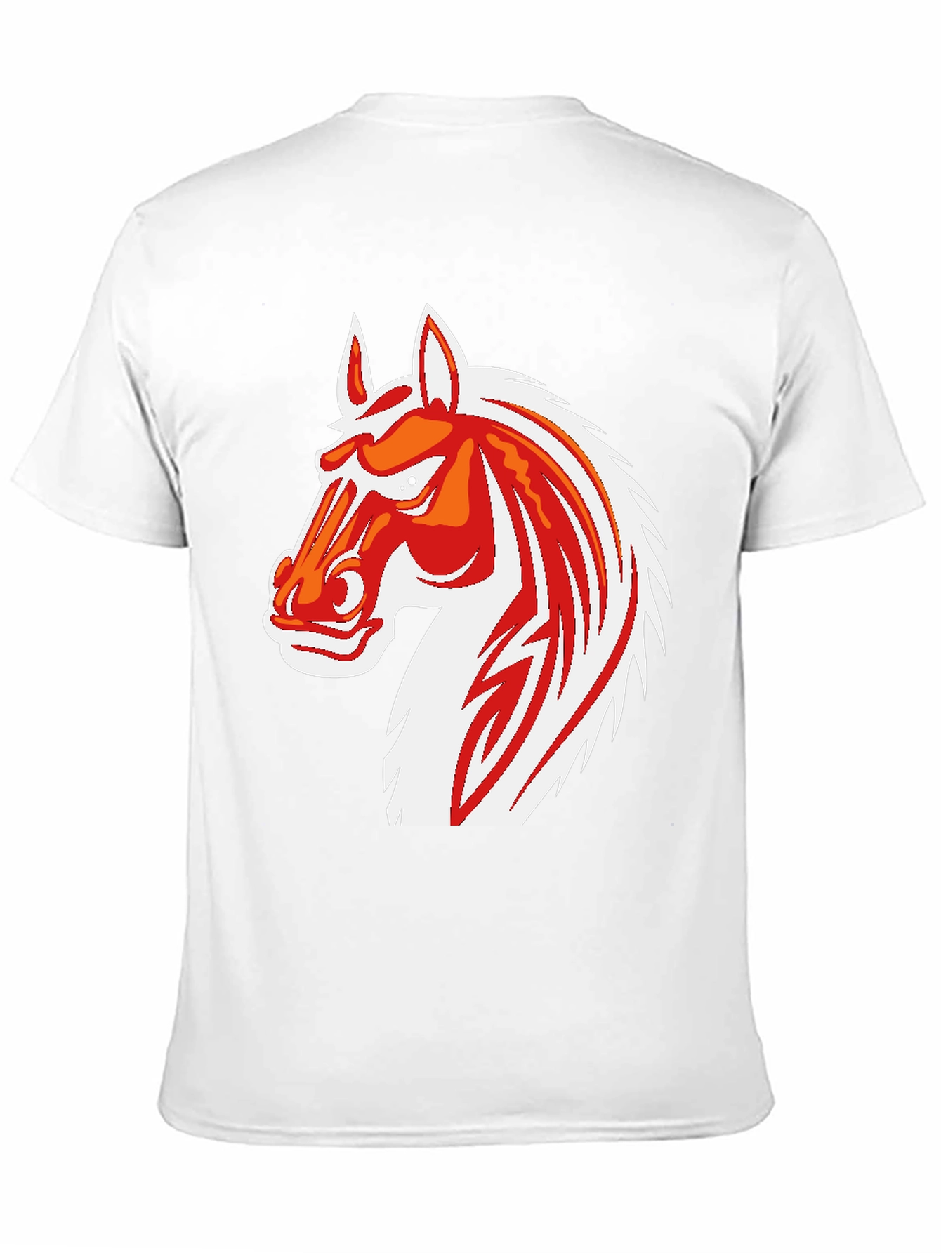 Cool Horse Graphic Print Black T-Shirt