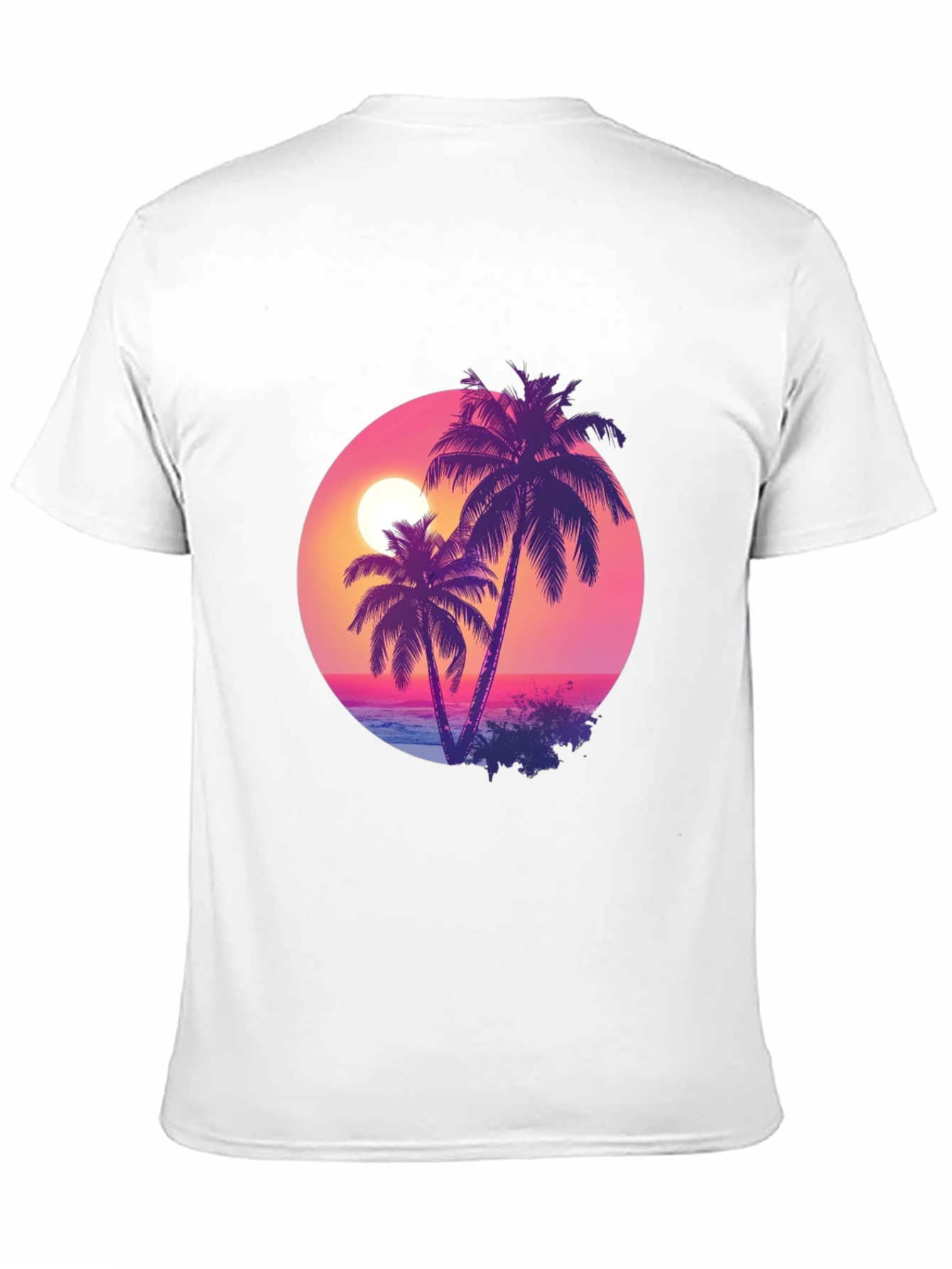 Sunset Palms Black T-Shirt - Tropical Vibes