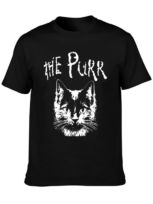 The Purr Graphic Tee - Cat Lovers Black T-Shirt