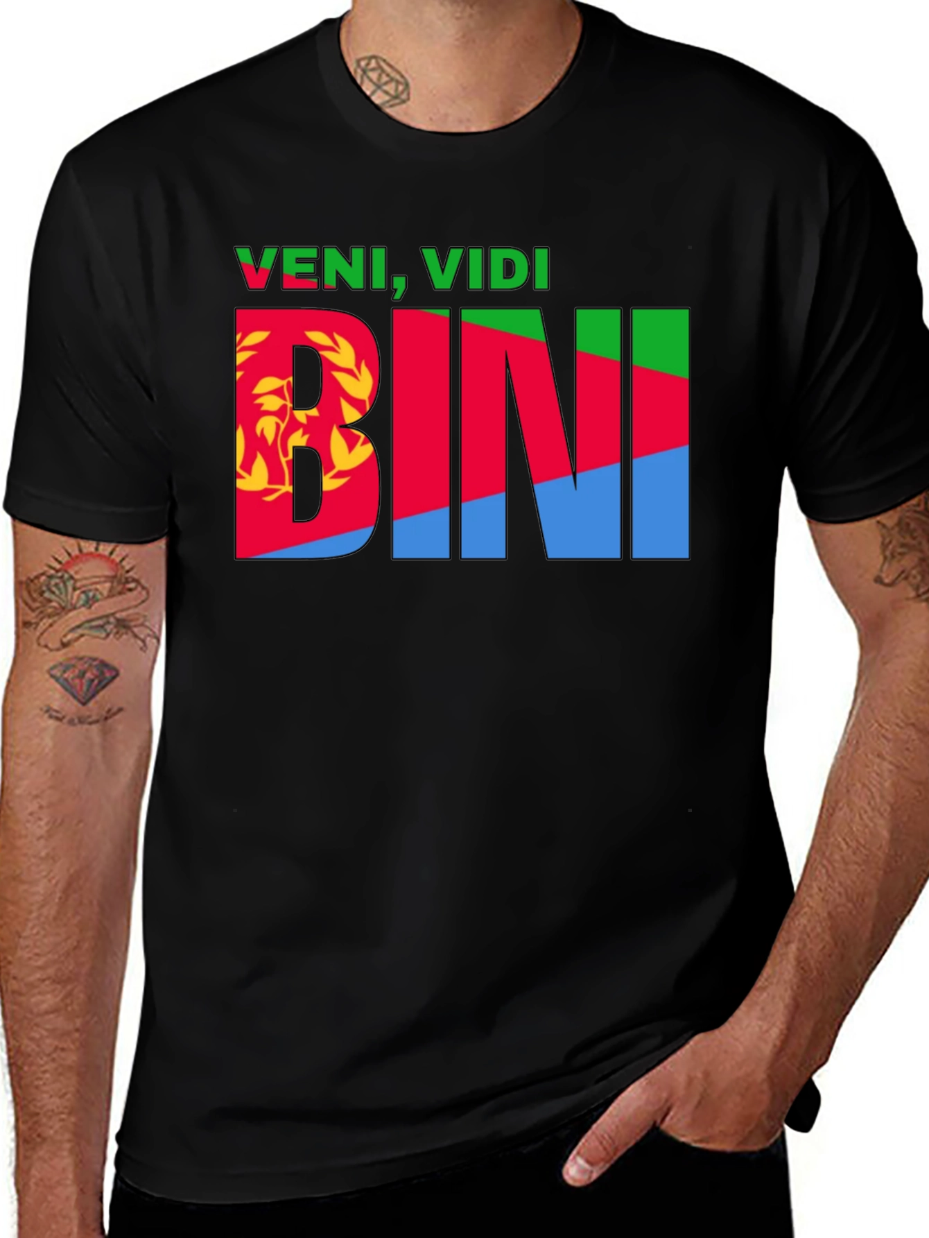Veni Vidi Bini Eritrea Flag T-Shirt