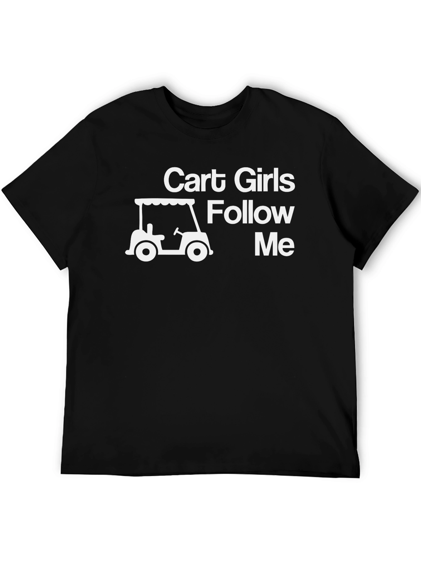 Cart Girls Follow Me Graphic Tee - Black