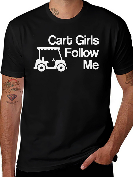 Cart Girls Follow Me Graphic Tee - Black