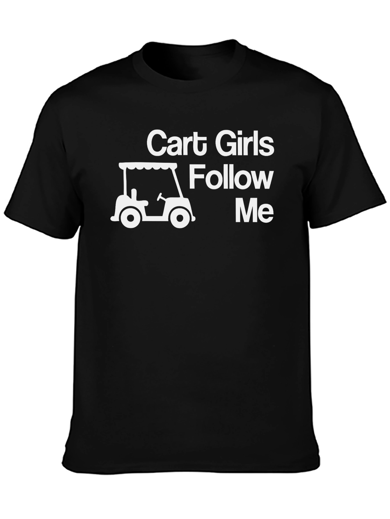 Cart Girls Follow Me Graphic Tee - Black