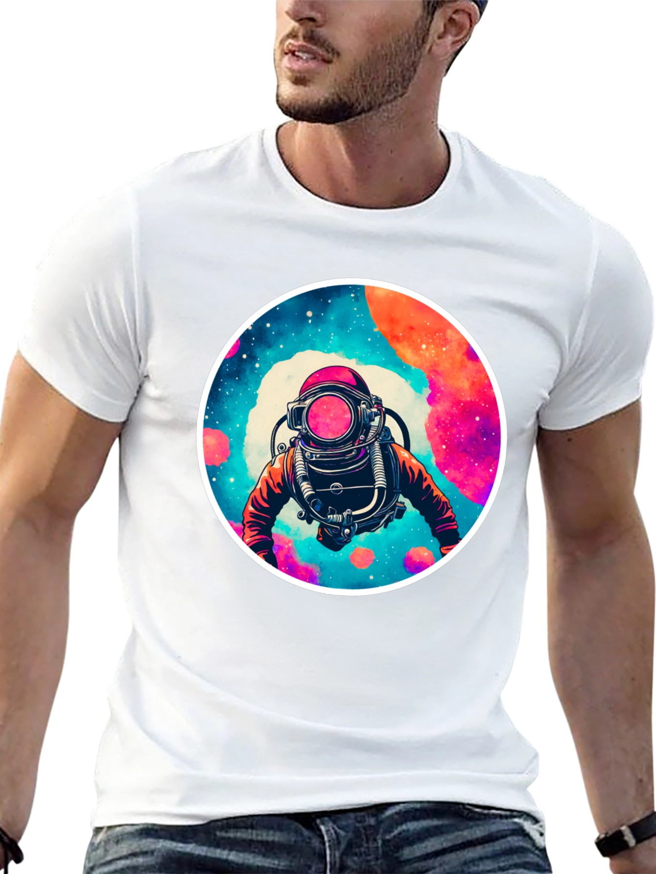 Cosmic Diver Graphic Tee - Black