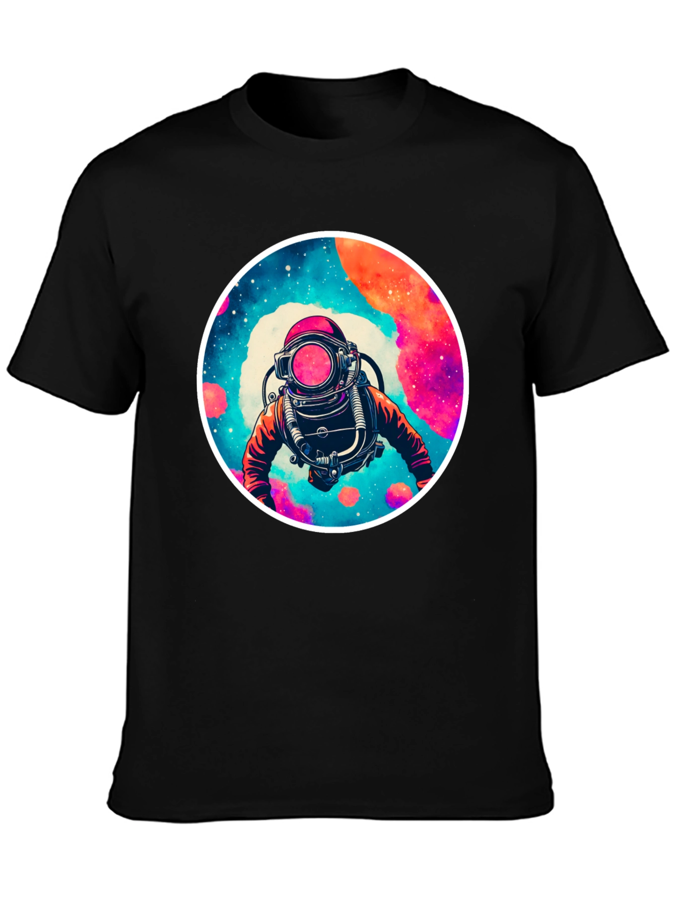 Cosmic Diver Graphic Tee - Black