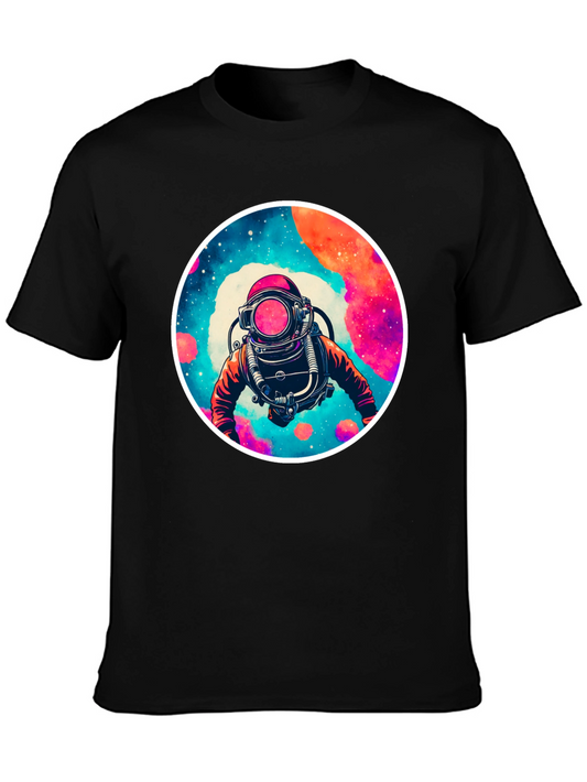 Cosmic Diver Graphic Tee - Black