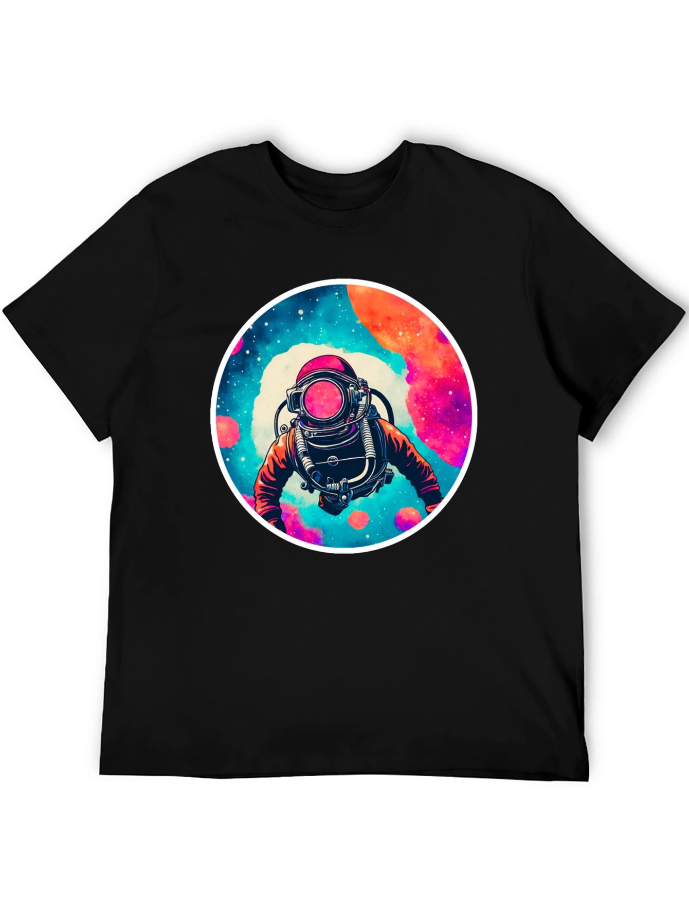 Cosmic Diver Graphic Tee - Black