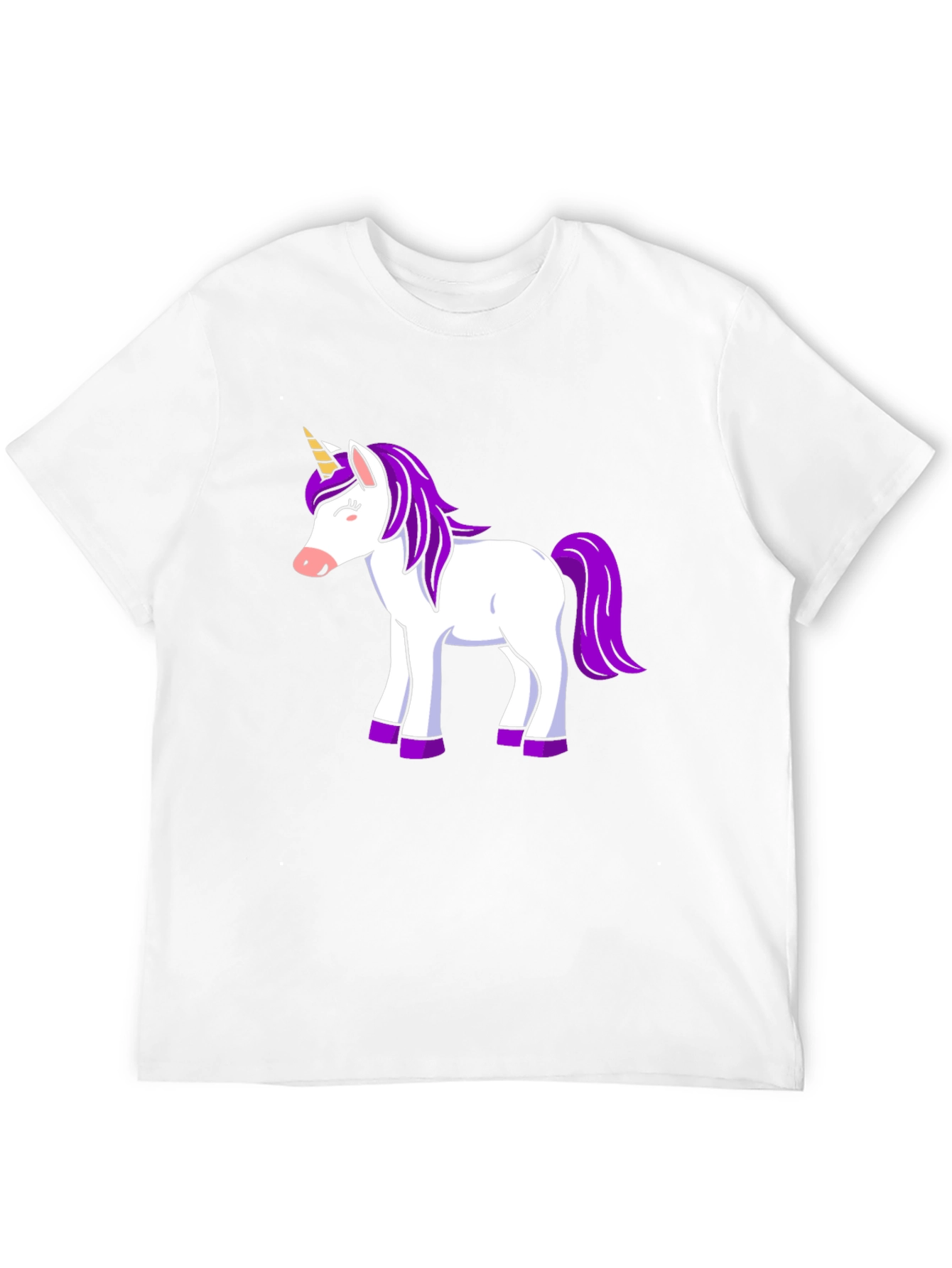 Unicorn Graphic Print Black T-Shirt